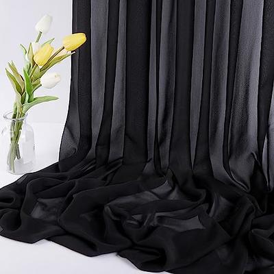 Black Fabric 5 Yards Chiffon Wedding Arch Draping Fabric Rustic