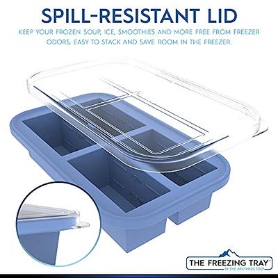 Extra Large Silicone Freezing Tray With Lid, Leak Proof Soup