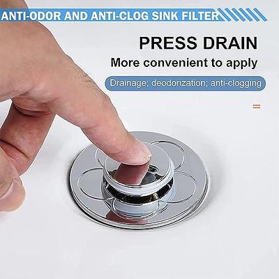 2pc Sink Drain Strainer,Hair Clog Stopper with Suction Cups,Silicone  Anti-Blocking Sink Filter for Bathtub and RV Kitchen (2,Gray) - Yahoo  Shopping