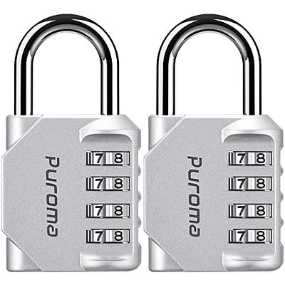 Puroma 1 Pack Combination Lock 4 Digit Locker Lock Outdoor Waterproof  Padlock for School Gym Locker, Sports Locker, Fence, Toolbox, Gate, Case,  Hasp Storage (Silver) - Yahoo Shopping