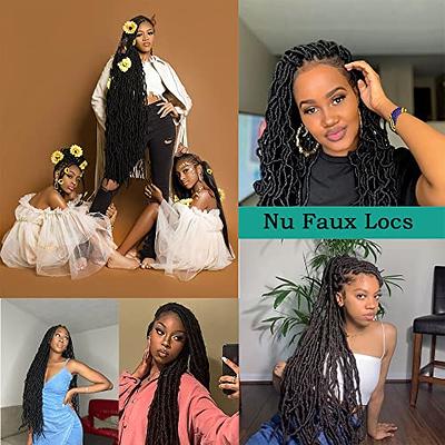 36inch 7packs Soft New Faux Locs Colorful Long Goddess Locs