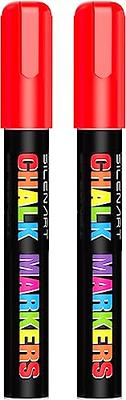 SILENART White Liquid Chalk Markers - Chalk Markers White - White Dry Erase  Markers Pen - for Chalkboard Signs, Windows, Blackboard, Glass - 3-6mm