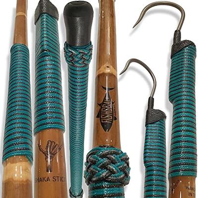 FISHSCALE GAFF Co. Calcutta Bamboo Fish Gaff w/Turkshead Sailor Knots in 3',4',5',6'  (Shaka Stick Teal/White/Black with Smoked Steel Hook, 3ft (91cm)) - Yahoo  Shopping