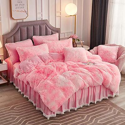 Faux Fur Plush Comforter Set Full/Queen Tie Dye Shaggy Fluffy Fuzzy  Comforter Luxury Ultra Soft Microfiber Bedding Set 3 Pieces (Comforter x 1