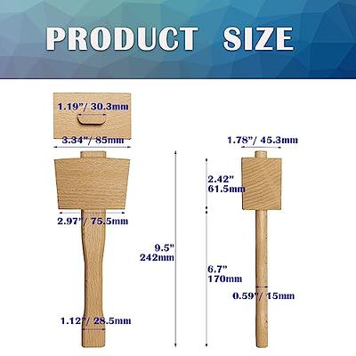 HayEastdor 9.5 Wooden Mallet Solid Beech Wood Small Wooden Ice Hammer  Carpenter Woodworking Chisel Mallet HE019 - Yahoo Shopping