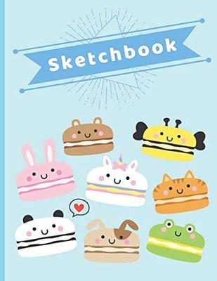 Unicorn Sketchbook: Cute Unicorn Kawaii Sketchbook for Girls with 108 Pages  of 8.5x11 Blank Paper for Drawing, Doodling or Learning to Draw (Sketch