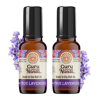 GuruNanda 100% Pure Lavender Topical Essential Oil Roll-on