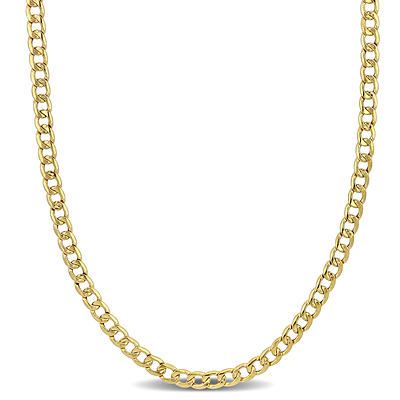 Everlasting Gold Men's 14k Gold Curb Chain Necklace - 22 in.