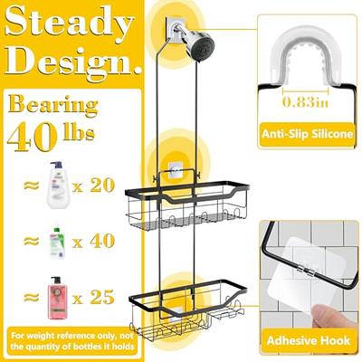 TOPCHASE Corner Shower Caddy, Shower Organizer with Soap Dish, 14