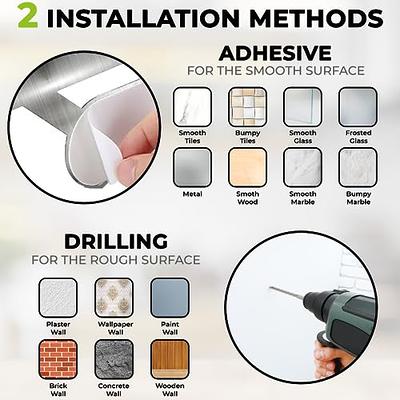 Stainless Steel Kitchen Roll Holder, Self-adhesive Or Drill