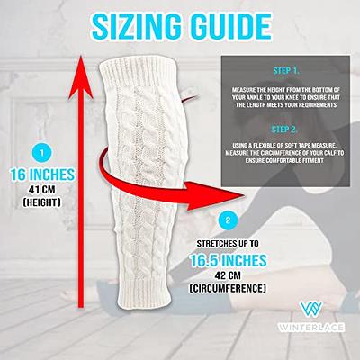 Leg Knit Warmer Fluffy Leg Warmers Winter Warm Keeping Legs Sleeves Thermal  Kniting Ankle Warmers White 