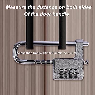 Cabinet Lock,Combination Padlock,U Shaped Padlock,Stainless Steel Gym Locker Lock Code Long Adjustable Shackle Lock for Outdoor, School, Gym, Sports