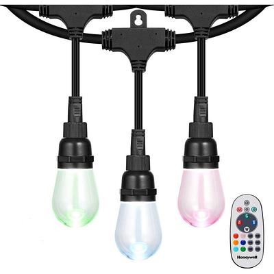 LED String Lights with Weatherproof Technology, Dimmable with Wireless Remote  Control, 48ft and 16 (15+1 free) LED Light Bulbs Included - Newhouse  Lighting