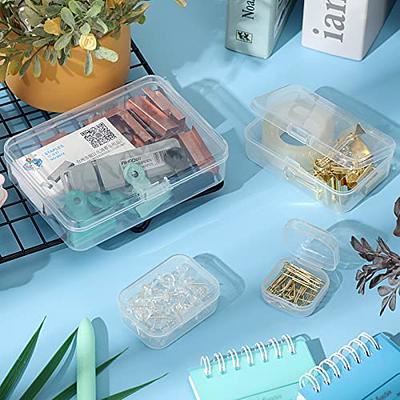 Blulu 24 Pcs Small Bead Organizer Plastic Bead Storage Containers Clear  Plastic Storage Case Craft Containers with 2 Pcs Hinged Lid Clear Craft  Cases