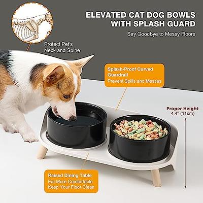 Large Dogs Bowls Elevated Pet Double Food Water Bowl Tilted Height