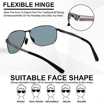 Men's Oval Metal Sports Sunglasses