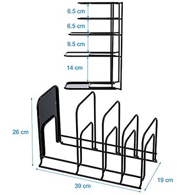 Heavy Duty Pan Organizer for Cast Iron Skillets, Griddles and Pots - H