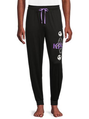 Disney Men's Nightmare Before Christmas Jack Head Graphic Jogger Pants,  Size S-3X 