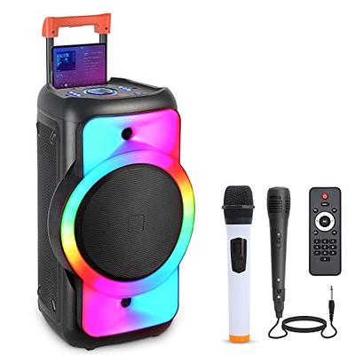 Moukey Double 10 Karaoke Machine Woofer PA System with 2 Wireless Mic