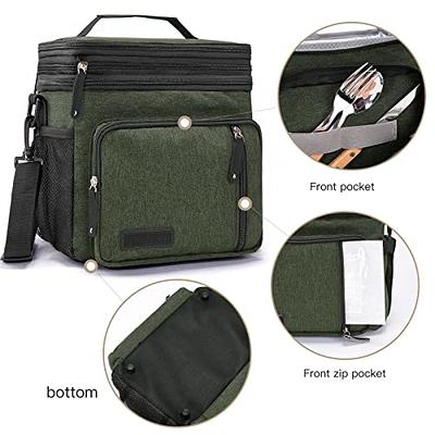 HSHRISH Lunch Box for Men, Women Double Deck Heavy Duty Large Insulated  Tactical Lunch Bag Durable Cooler Bag With Shoulder Strap for Adults Work  Picnic Road Trip (Grey,15L ) - Yahoo Shopping