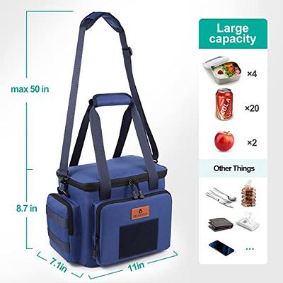 MIER Large Lunch Box for Men Insulated Lunch Bags, Dark Blue