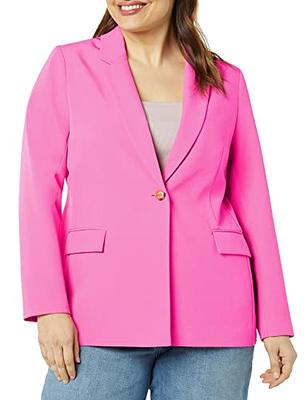 The Drop Women's Blake Long Blazer, Rose Pink, 5X - Yahoo Shopping