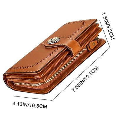 Large Zipped Men's Leather Wallet with RFID Protection