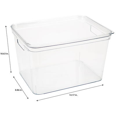 Simplify Large Clear Storage Bins, 2 Pk.