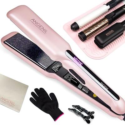  ANGENIL Heat Resistant Silicone Flat Iron Mat Pouch, For  Travel Dual Voltage Curling Iron Wand, Hair Straightener, Automatic  Wireless Curlers, Crimper Hair Iron, Styling Tools, Curling Brush For Women  