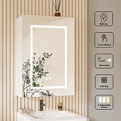 OONNEE White Bathroom Cabinet Wall Mounted Wooden Medicine Cabinets Above  Toilet, Over Toilet Storage Cabinet, 23x29 Inch Hanging Bathroom Wall