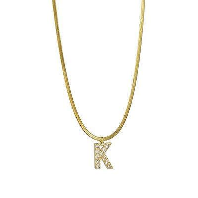 Layered Initial Necklaces for Women, 18K Gold Plated Paperclip Chain Necklace  Simple Cute Letter Pendant Initial Choker Necklace Gold Layered Necklaces  for Women Teen Girl 