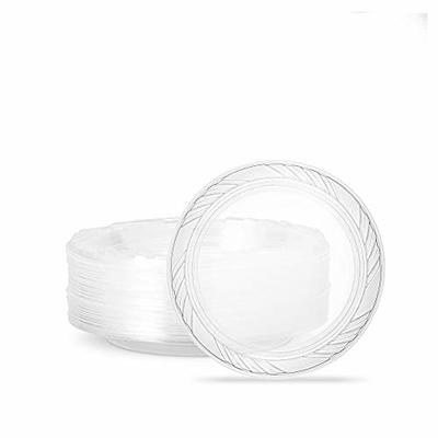 PERFECT SETTINGS 6.25 in. Diamond Etched Clear Disposable Plastic Dessert  Appetizer Plates (100/Pack) DIAMOND-6.25 - The Home Depot