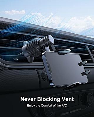 Car Vent Phone Mount, [Never Blocking Vent, Enjoy The Comfort of The A/C]  Hands-Free Universal Extension Clip Air Phone Holder Car Fit for All Phones