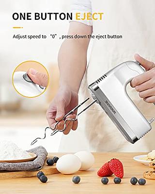 Hamilton Beach Professional 5-Speed Electric Hand Mixer with  High-Performance DC Motor, Slow Start, Snap-On Storage Case, Stainless  Steel Beaters 