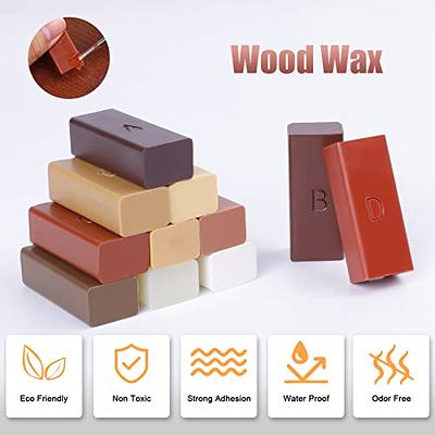 Wood floor scratch repair kit, Laminate floor repair kit, Sturdy Casing  Chips Scratches Mending Tool Set with 11-Color Wax Block 2 Scraping Block