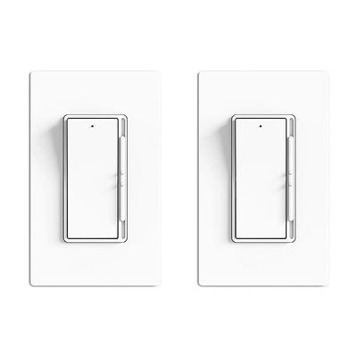 Lutron Diva Single-pole/3-way LED Rocker Light Dimmer Switch with Wall  Plate, White in the Light Dimmers department at