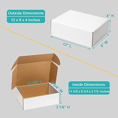 Mcfleet 24 Pack 12x9x4 Shipping Boxes Cardboard Boxes for Packaging - White  Corrugated Mailing Box, Tab Locking Literature Mailer Boxes for Small  Business, Flat Box Empty Packing Boxes - Yahoo Shopping