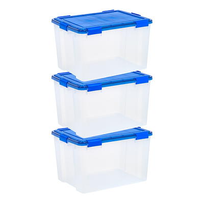 Hefty Small 1.625-Gallons (6.5-Quart) Clear Base with White Lid Tote with  Latching Lid in the Plastic Storage Containers department at