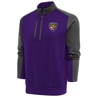 Women's Antigua Purple Baltimore Ravens Victory Logo Pullover