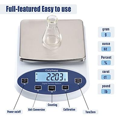 RESHY Lab Scale 1000g x 0.01g High Precision Digital Analytical 0.01g  Accuracy Balance Laboratory Lab Precision Scale Scientific Scale Jewelry Scale  Digital Kitchen Food Scale - Yahoo Shopping