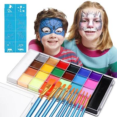 BOBISUKA Face Body Paint Sticks Kit, 12 Color Water Based Face Painting  Crayon Set for Art Theater Halloween Party Cosplay Clown SFX Makeup for  Women Adults, Non-Toxic Washable - Yahoo Shopping