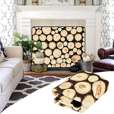 Indoor Fireplace Cover Fireplace Blanket Accessory Soft Material Easily  Install Energy Saving for Heat Loss Versatile 99x129cm 