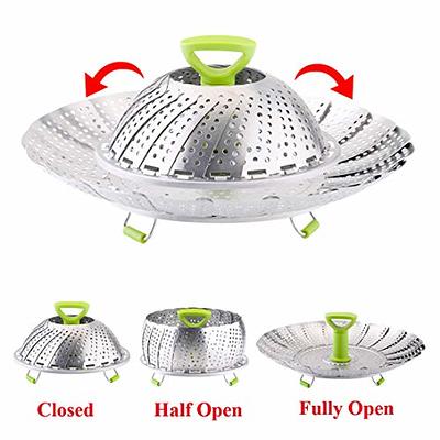 Steamer Basket Stainless Steel Vegetable Steamer for Cooking Basket Folding Steamer  Insert for Veggie Fish Seafood Boiled Cooking - Adjustable Expandable to  fit Various Size Pot (5.1' to 9') - Yahoo Shopping