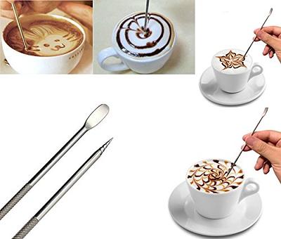 Hedume 6 Pack 5 OZ Espresso Cups with Saucers and Spoons, Stackable White