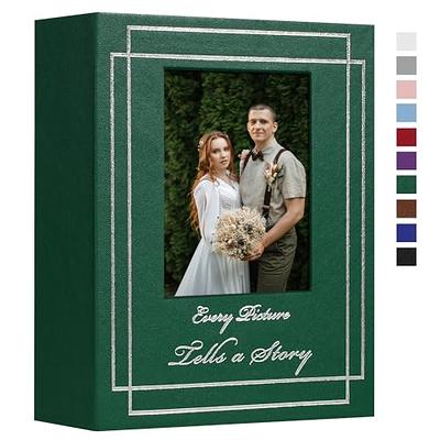 68 RECUTMS Photo Album 4x6 600 Photos Black Pages Large Capacity Leather  Cover Wedding Family Photo Albums Holds 600 Horizontal and