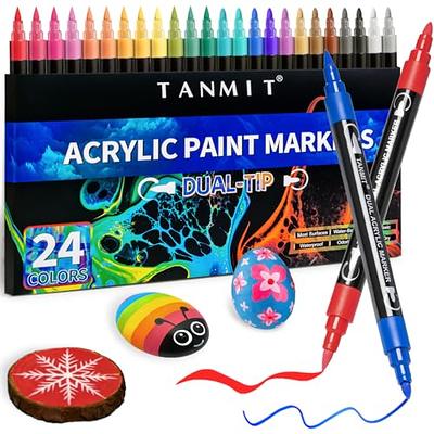 28 Pastel Colors Dual Tip Acrylic Paint Markers, Brush Tip and Fine Tip  Acrylic Paint Pens for Rock Painting, Ceramic, Wood, Canvas, Plastic,  Glass, Stone, Calligraphy, Card Making, DIY Crafts - Yahoo Shopping