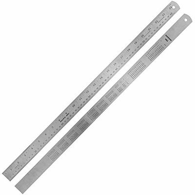 PACIFIC ARC Stainless Steel Rulers Inch/Metric with Conversion Table