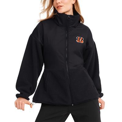 Cincinnati Bengals Certo Women's Cropped Full-Zip Hoodie - Charcoal