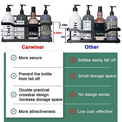  Carwiner Shower Shelf Deep Caddy 5-Pack basket with Soap Dish  Holder, Stainless Steel Bathroom Caddy Organizer Rack Adhesive Shampoo  Holder Wall Mounted No Drilling : Home & Kitchen