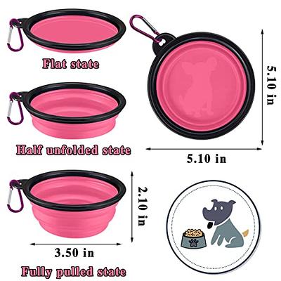 Dog Bowl Pet Collapsible Bowls, 2 Pack Collapsible Dog Water Bowls for Cats  Dogs, Portable Pet Feeding Watering Dish for Walking Parking Traveling with  2 Carabiners Small Blue+Green